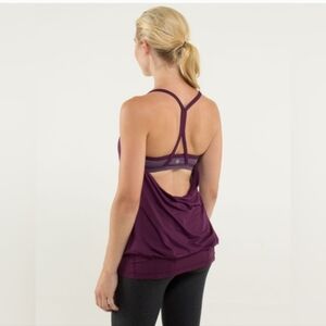 Lululemon C.Y.B Plum Tank With Built In Bra Size 4/6